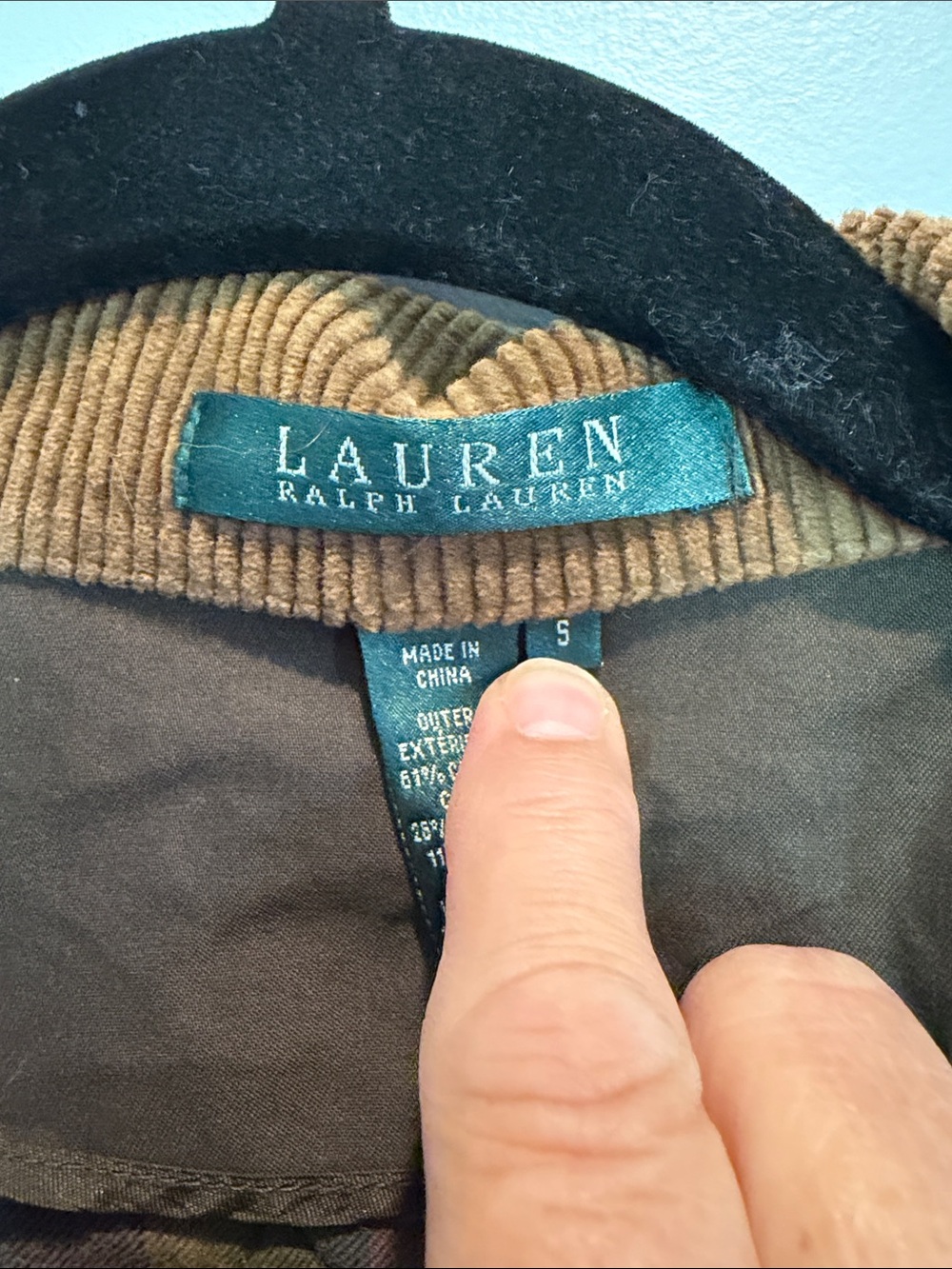 Ralph Lauren Brown Utility Jacket with Tan Corduroy Collar - Picture 7 of 14